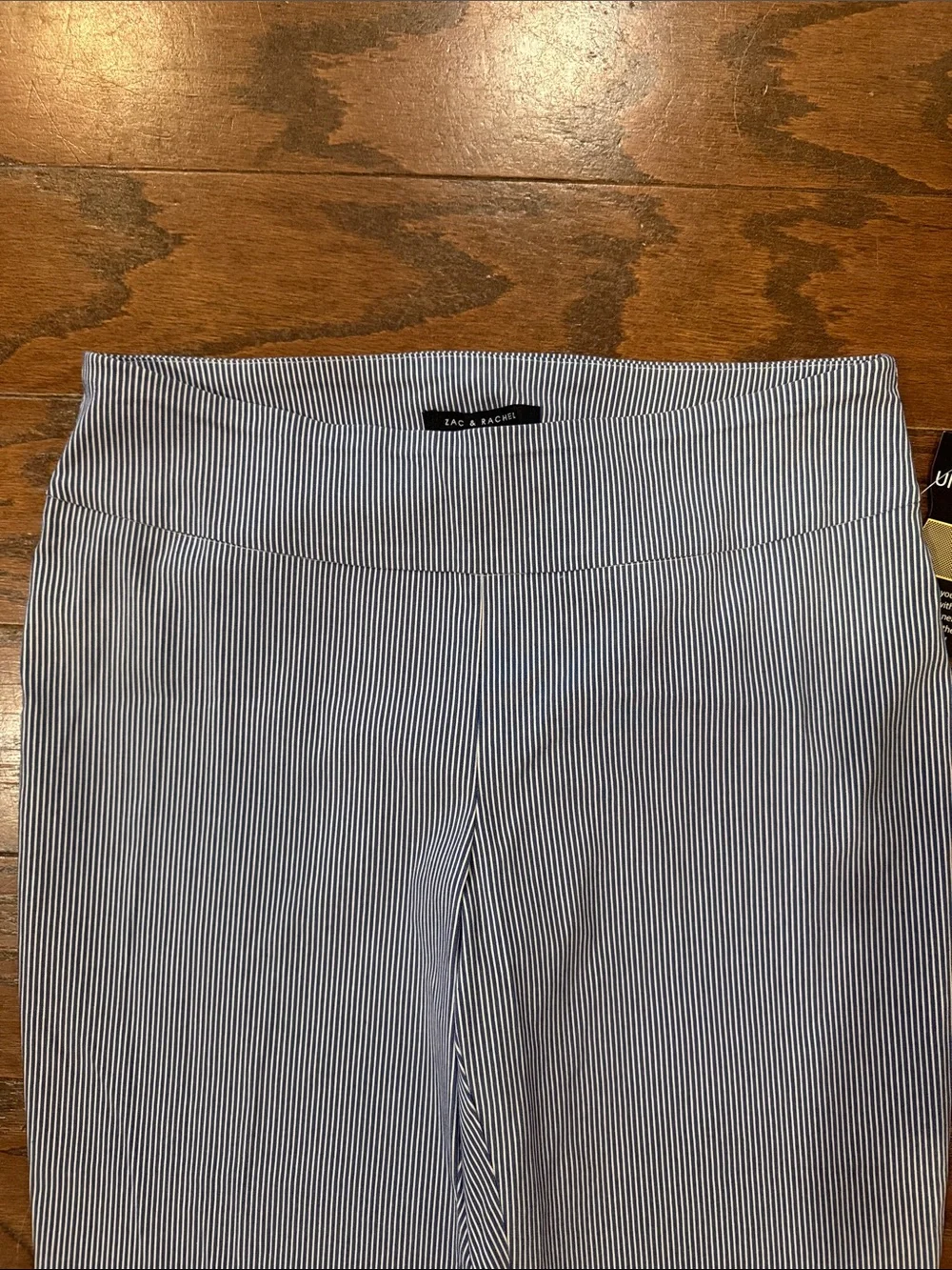 Zac & Rachel NWT blue/white striped pull on pants, size 14 - Picture 4 of 8